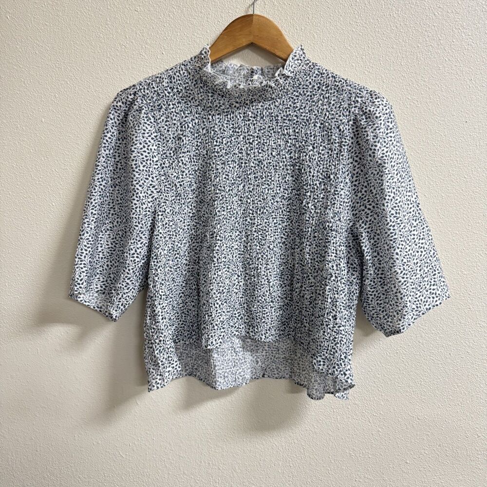 H&M Women's Floral Cropped Blouse size XXL -New without tag